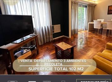 Departamento · 102m² · 3 Ambientes · 1 Cochera · Venta Departamento 3 Ambientes Recoleta