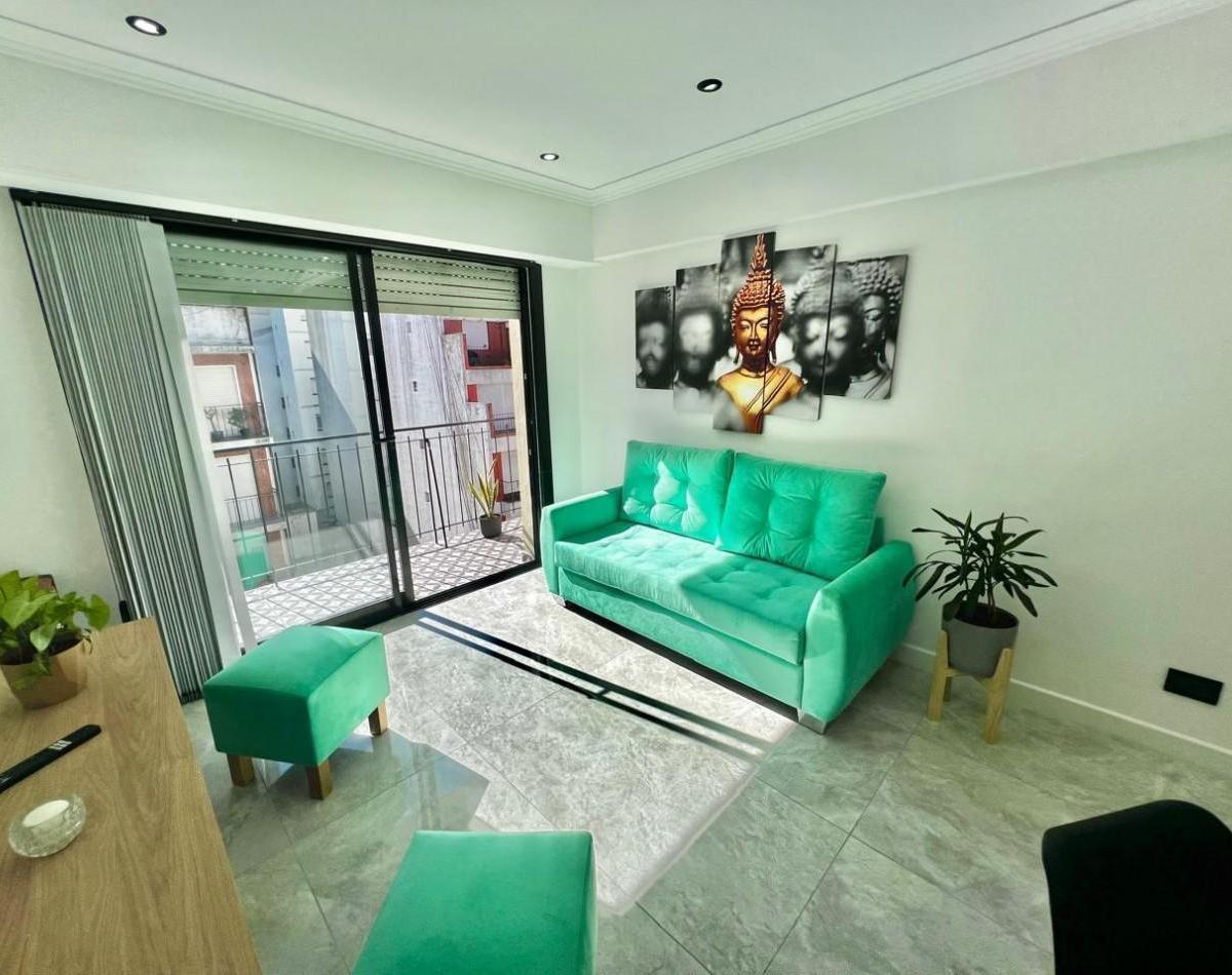 Depto 3 amb, 61m² con balcón corrido — Edificio Nijocali