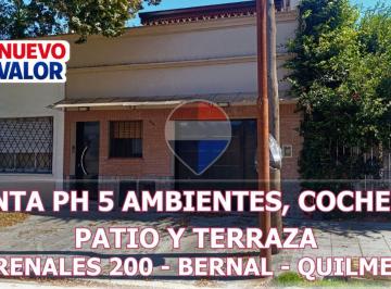 PH · 122m² · 5 Ambientes · 2 Cocheras · Venta PH Cochera Patio Terraza Bernal Oportunidad