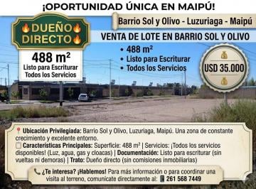 Terreno , Maipú · Venta de Lote en Barrio Sol y Olivo Luzuriaga Maipú