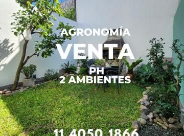 PH de 2 ambientes, Agronomía · PH - Venta - 2 Ambientes - Agronomía - Bajas Expensas - Cochera Cubierta - Jardín con Parrilla.