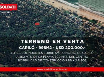 Terreno · 998m² · Lotes en Av Principal de Cariló - a 350 m. de La Playa