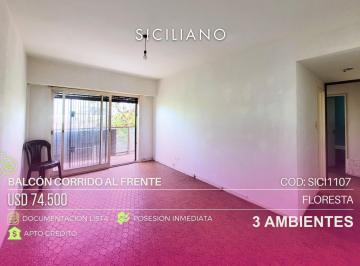 Departamento · 51m² · 3 Ambientes · Departamento en Floresta