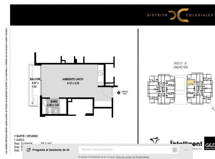 Departamento · 30m² · 1 Ambiente