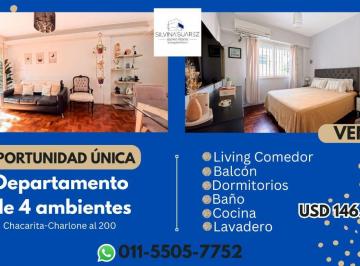 Departamento de 4 ambientes, Chacarita · Gran Oportunidad, Departamento en Venta 4 Ambientes