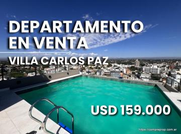 Departamento · 106m² · 4 Ambientes · 1 Cochera · Villa Carlos Paz Departamento en Venta 3 Dorm. Amenities