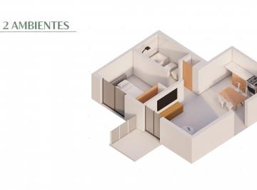 Departamento · 39m² · 2 Ambientes · Departamento de Dos Ambientes con Balcón Al Pozo