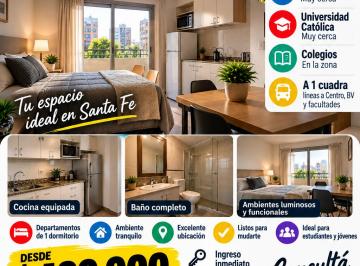 Departamento en Alquiler de 2 ambientes Alberdi · Particular Alquilo Dtos de 1 Dormitorio en Sta Fe Capital
