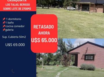 Quinta vacacional de 1 ambiente, Berisso · Se Vende Casaquitan en Los Talas Berisso