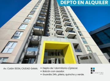 Departamento de 2 ambientes, Córdoba · Alquiler Ciudad Gama. 1 Dormitorio. Balcón con Asador. Colón 5000. Guardia 24h