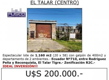 Terreno , Tigre · Lote 1.160 m² con Galpón y Departamento