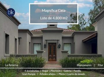Foto · Venta Magnifica Casa de 4 Dorm. Sobre Parque de 4.800 m² La Retama Manzanares Pilar