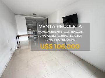 Departamento · 33m² · 1 Ambiente · Departamento Monoambiente Recoleta, Apto Profesional, Apto Credito