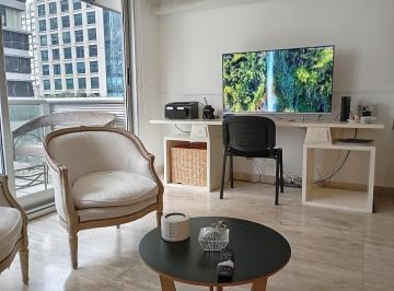 Departamento · 60m² · 2 Ambientes · 1 Cochera · Alquiler Amoblado Av Libertador 5600 Seguridad Cochera Parrilla Pileta Temporario Suite Mas Toilette