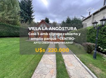 Casa · 110m² · 3 Ambientes · 1 Cochera · Casa en Villa La Angostura 3 Amb con Cochera Cubierta y Parque