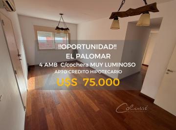 Departamento · 70m² · 4 Ambientes · 1 Cochera · Departamento Venta Palomar 4 Amb C/cochera, Oportunidad!