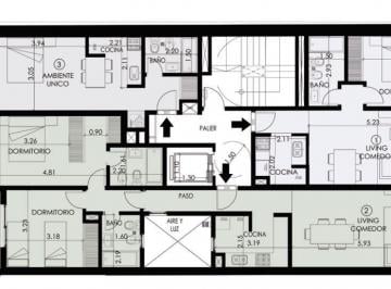 Departamento · 46m² · 2 Ambientes · 1 Cochera · Departamento en Nuestra Señora de Lourdes