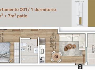 Casa · 35m² · 2 Ambientes · Venta Casa 1 Dormitorio con Patio, Jacinto Vera