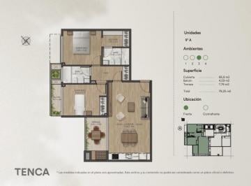 Departamento · 66m² · 3 Ambientes · 3 Ambientes en Construcción en Palermo Hollywood - Tenca