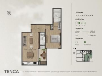 Departamento · 52m² · 2 Ambientes · 2 Ambientes en Construcción en Palermo Hollywood - Tenca