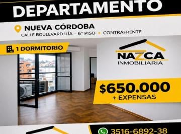 Departamento de 1 ambiente, Córdoba · Alquilo Drepartamento 1 D Bv. Iilia Nueva Cordoba