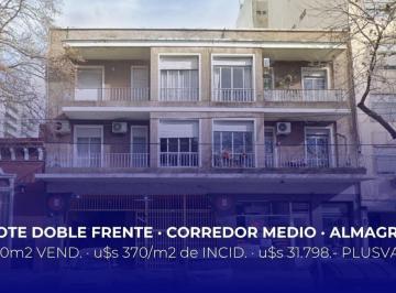 Terreno · 806m² · Venta Terreno. Corredor Medio. Lote Doble Frente. Centro de Manzana. Almagro