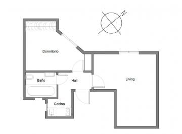 Departamento de 2 ambientes, San Nicolás · Departamento 2 Ambientes en Venta – Piso 10 – Muy Luminoso – San Nicolás
