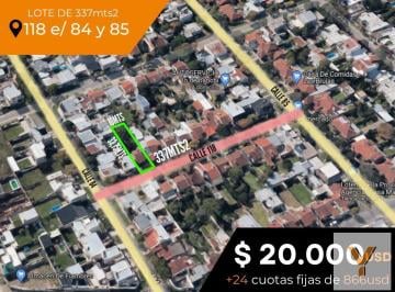 Terreno · 135m² · 3 Ambientes · Terreno Venta - 337 m² Totales - Villa Elvira [financiado]