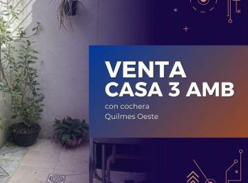PH · 86m² · 3 Ambientes · 1 Cochera · Casa 3 Ambientes Quilmes Oeste