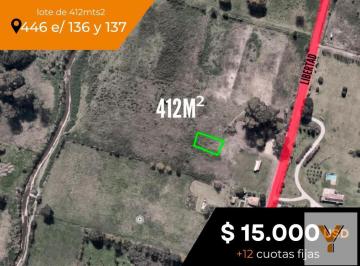 Terreno · 412m² · Terreno en Venta - 412 m² - City Bell [financiado]