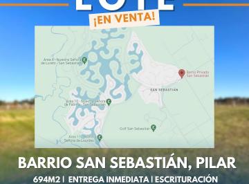 Terreno , Escobar · Lote en Venta, Entrega Directa, en San Sebastian, Pilar