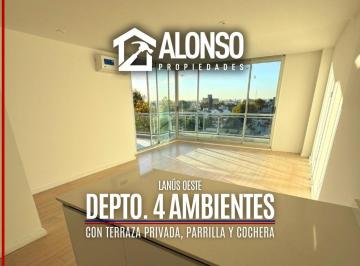 Departamento · 90m² · 4 Ambientes · 1 Cochera · Venta - Depto. 4 Ambientes con Terraza Privada - Lanusita