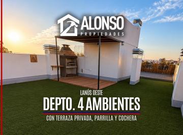Departamento · 90m² · 4 Ambientes · 1 Cochera · Venta - Depto. 4 Ambientes con Terraza Privada - Lanusita