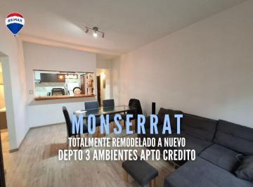 Departamento · 59m² · 3 Ambientes · Venta Depto 3 Amb Remodelado Monserrat