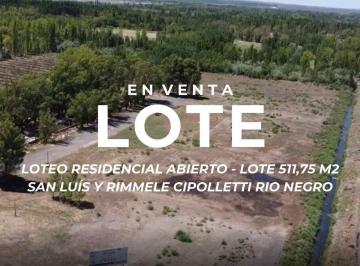 Terreno · 512m² · Venta Lotes Residenciales Cipolletti