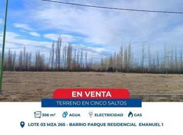 Terreno · 306m² · Terreno en Venta Loteo Emanuel 1 - Cinco Saltos