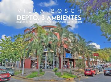 Departamento · 83m² · 3 Ambientes · Departamento 3 Ambientes - Centro de Villa Bosch - Inmejorable Estado