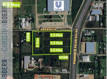 Terreno · 65000m² · 6,5 Has S/panam Ideal Logistica - Pilar Altura Parque Indust