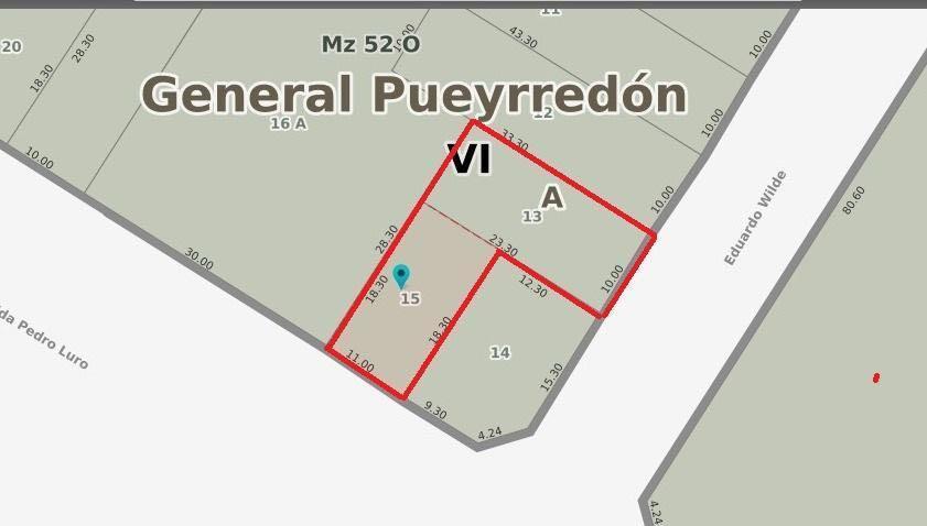 Venta de dos lotes en conjunto sobre Av. Luro, 430m²
