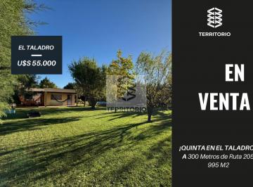 Quinta vacacional · 61m² · 1 Ambiente · 1 Cochera · Quinta a La Venta en Barrio El Taladro, Atractivo Parque con Forestación