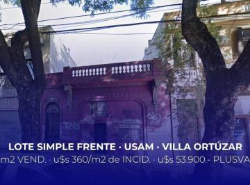 Terreno · 161m² · Venta Terreno. Usam. Lote Simple Frente. Centro de Manzana. Villa Ortúzar