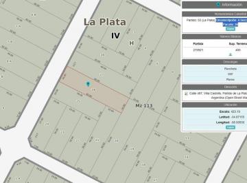 Terreno · 400m² · Lote en Villa Castells - Manuel B. Gonnet
