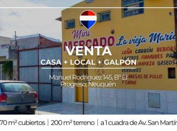 Casa · 170m² · 3 Ambientes · 1 Cochera · Venta Casa 2 Dorm + Salon Comercial + Galpón Nqn
