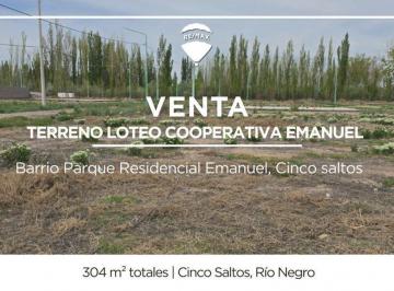 Terreno · 304m² · Venta Terreno en Loteo Emanuel, Cinco Saltos