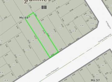 Terreno · 374m² · Venta Lote Inversion Construccion Quilmes Oeste R3