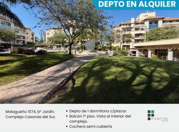 Departamento de 3 ambientes, Córdoba · Alquiler Casonas del Sur. 1 Dormitorio. B Jardín. Balcón. Primer Piso. Cochera. Malagueño 1074