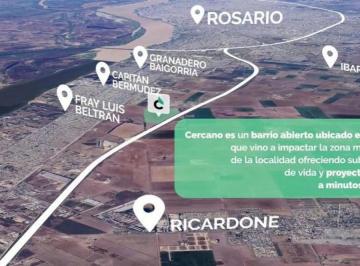 Terreno , Ricardone · Lote en Barrio "Cercano" a Solo 4 Minutos Rosario!. Lote 178, Manzana m