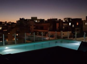 Vista parcial de la piscina · Depto 2 Ambientes Las Cañitas