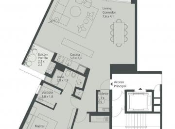 Departamento de 3 ambientes, Tigre · Departamento en Alquiler en Oceana Nordelta