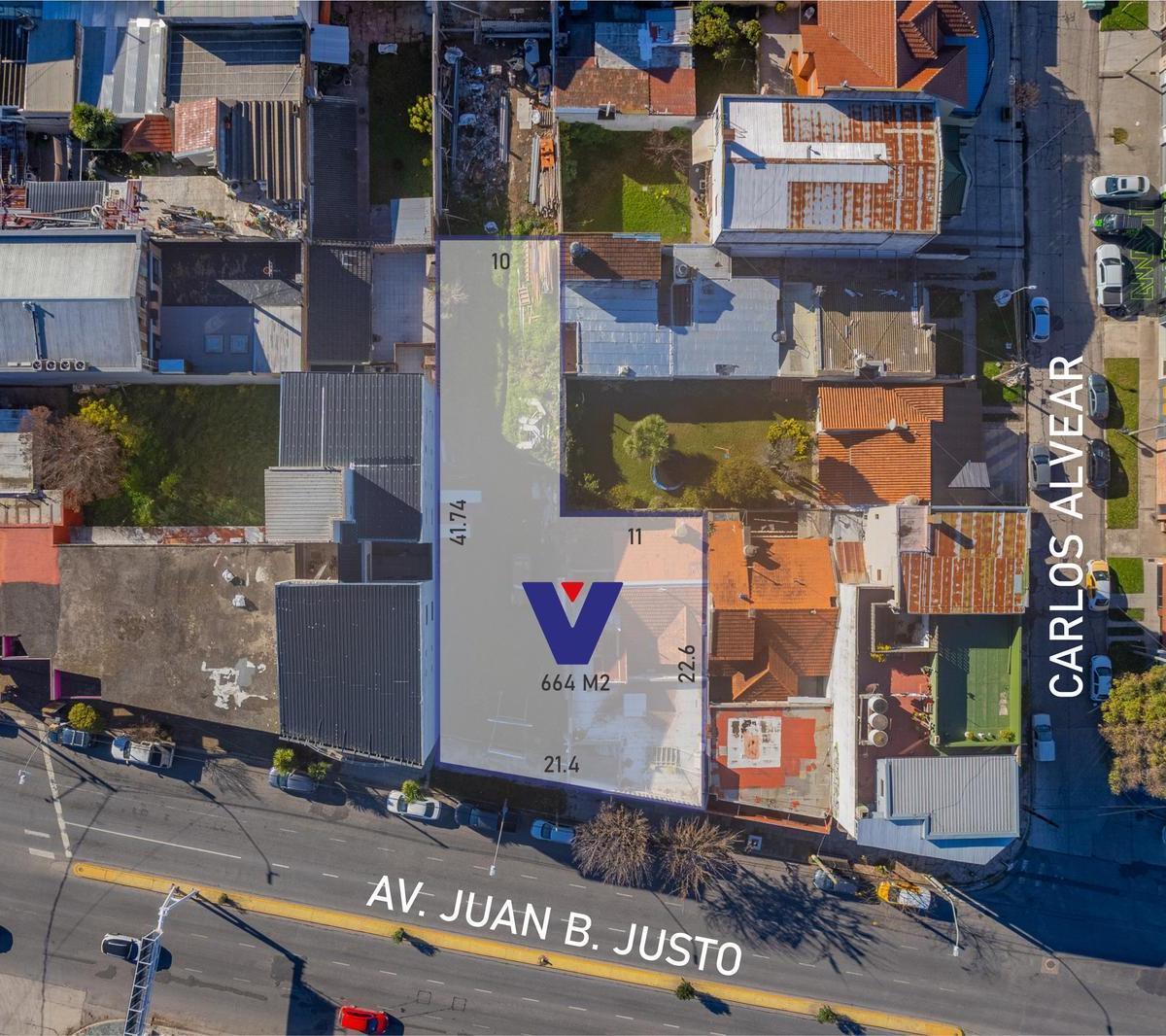 Venta de lotes aptos para desarrollo, 660m² sobre Av. Juan B. Justo